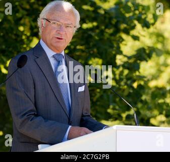 König Carl XVI Gustaf, Åtvidaberg, Schweden. Foto Jeppe Gustafsson Stockfoto