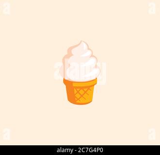 Eiscreme Vektor isolierte Illustration. Eiscreme-Symbol Stock Vektor