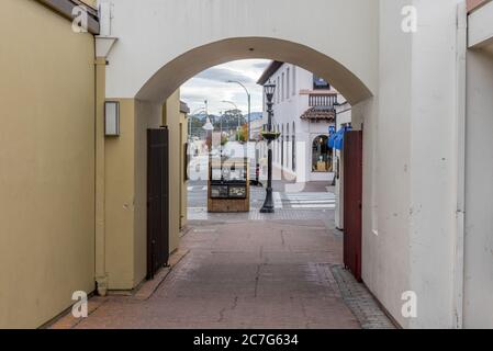 MONTEREY, CA, USA - 12. Jan 2019: Die Innenstadt der historischen Stadt Monterey in Kalifornien, USA Stockfoto