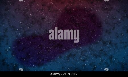 Nebel und Sterne am Nachthimmel, Illustration rendern Stockfoto