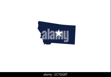 Montana Karte Umriss Zustand Vektor Illustration Stock Vektor