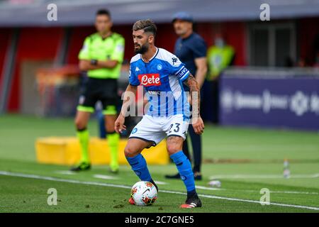 Elseid Hysaj (SSC Napoli) während Bologna gegen Napoli, italienische Serie A Fußballspiel, Bologna, Italien, 15 Jul 2020 Stockfoto