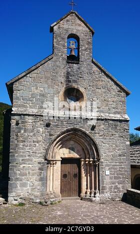 Santiago Kirche in Roncesvalles auf dem Camino de Santiago, Spanien Stockfoto