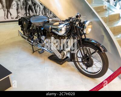 Brough Superior SS80 1936. Das Königliche Automobilmuseum Stockfoto