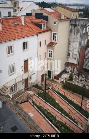 Foto der Häuser in der Nähe der universität coimbra in Portugal Stockfoto