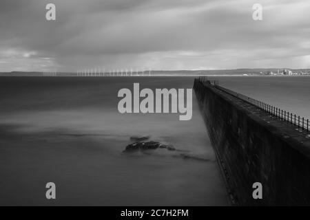 Bild mit Bewegungsunschärfe und Bewegung in Hartlepool Headland, County Durham, England, Großbritannien Stockfoto