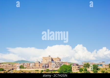 Panoramablick auf das Dorf der provence Stockfoto