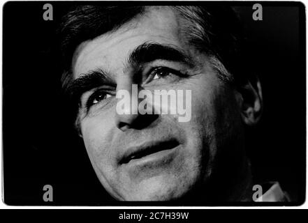 US-Präsidentschaftswahlkampf 1988 Michael Dukakis, demokratischer Kandidat, der als 65. Gouverneur von Massachusetts auf dem Wahlkampfweg während der New Hampshire Vorwahlen im Februar 1988 diente Stockfoto