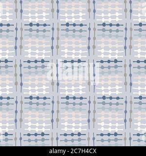 Nahtloses Muster in minimaler Geo-Form. Neutrale Pastellfarben in frischem Papier-Cut-out-Stil. Handgezeichnete verspielte Textur hellen Hintergrund. Hintergrund Stock Vektor