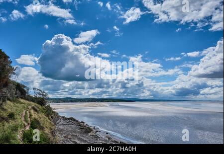 Morecambe Bay, von Park Point aus gesehen, Far Arnside, Cumbria Stockfoto