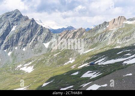 Europa, Österreich, Tirol, Osttirol, Kals am Großglockner, Blick auf die Süddeutsche Hütte in den Hohen Tauern Stockfoto