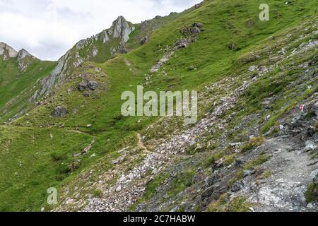 Europa, Österreich, Tirol, Osttirol, Kals am Großglockner, Sudetendeutscher Höhenweg in den Hohen Tauern Stockfoto