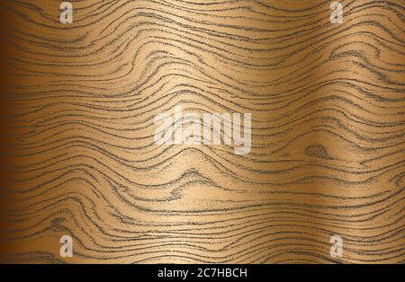 Verzweifelt Overlay goldenen Holzplanke Textur, Grunge Hintergrund. Abstrakte Halbton Vektor-Illustration Stock Vektor