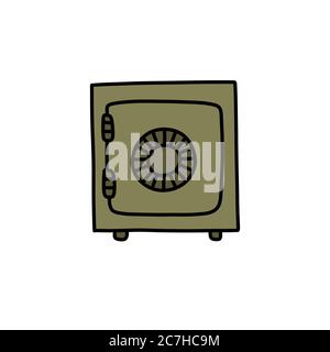 Sicher für Einsparungen Doodle Symbol, Vektor-Illustration Stock Vektor