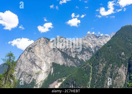 Europa, Österreich, Tirol, Ötztal Alpen, Ötztal, Blick auf den markanten Acherkogel Stockfoto