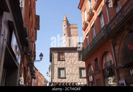 Rue du Taur, Toulouse, Canal du Midi, Frankreich, Frankreich Stockfoto