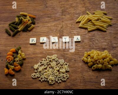 Stillleben von verschiedenen Arten von kurzen Gebäck Stockfoto