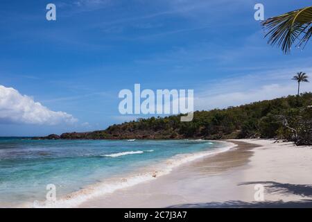 Playa Zoni Strand an einem sonnigen Tag in Culebra, Puerto Rico Stockfoto