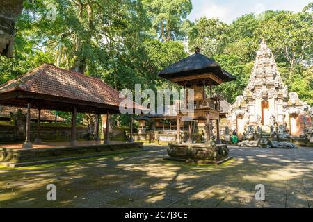 Blick auf den heiligen Affenwald in Ubud Stockfoto