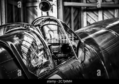 Spitfire Cockpit Stockfoto