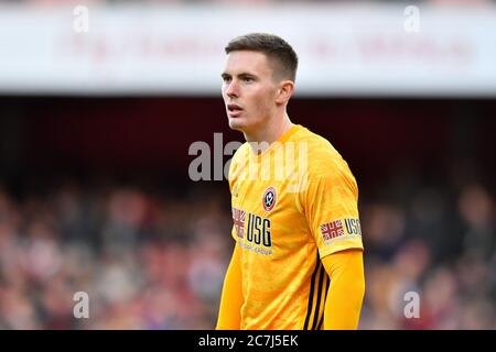 18. Januar 2020, Emirates Stadium, London, England; Premier League, Arsenal gegen Sheffield United : Dean Henderson (1) von Sheffield United in Aktion Credit: Simon Whitehead/News Images Stockfoto