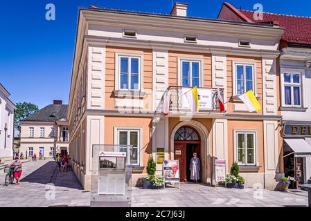 Polen, Wadowice: Familienhaus des Johannes Paul II. Museums. Stockfoto