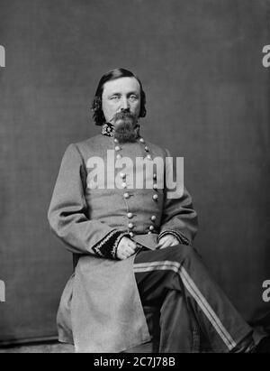 George Pickett, General, Confederate States Army, American Civil war, Seated Portrait, Brady-Handy Fotosammlung, 1860er Jahre Stockfoto