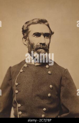 Braxton Bragg, General, Bundeswehr, Halblanges Porträt, Sammlung von Fotos aus dem Bürgerkrieg, 1860 Stockfoto