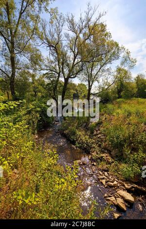 Elbsche mündet in das Ruhrgebiet in Wengern, Deutschland, Nordrhein-Westfalen, Ruhrgebiet, Wetter/Ruhr Stockfoto