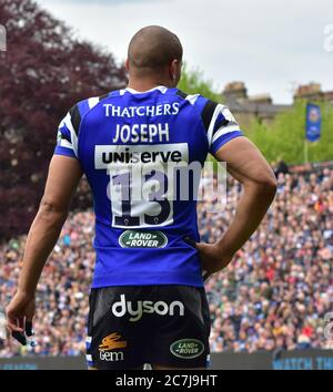 BATH, ENGLAND, VEREINIGTES KÖNIGREICH - 05. Mai 2019: Bath Rugby spielen Wesps, Gallagher Premiership. Erholungsgebiet, Bad. England. Mai 2019. Bath hat das gewonnen Stockfoto