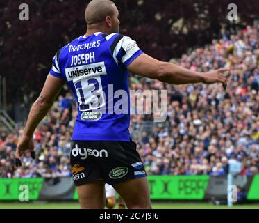 BATH, ENGLAND, VEREINIGTES KÖNIGREICH - 05. Mai 2019: Bath Rugby spielen Wesps, Gallagher Premiership. Erholungsgebiet, Bad. England. Mai 2019. Bath hat das gewonnen Stockfoto