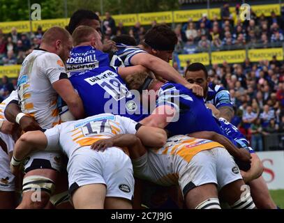 BATH, ENGLAND, VEREINIGTES KÖNIGREICH - 05. Mai 2019: Bath Rugby spielen Wesps, Gallagher Premiership. Erholungsgebiet, Bad. England. Mai 2019. Bath hat das gewonnen Stockfoto