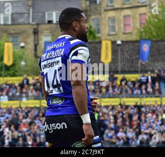 BATH, ENGLAND, VEREINIGTES KÖNIGREICH - 05. Mai 2019: Bath Rugby spielen Wesps, Gallagher Premiership. Erholungsgebiet, Bad. England. Mai 2019. Bath hat das gewonnen Stockfoto