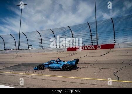 Newton, Iowa, USA. Juli 2020. CONOR DALY (59) aus den Vereinigten Staaten übt für das Iowa INDYCAR 250 auf dem Iowa Speedway in Newton, Iowa. Quelle: Walter G Arce SR Grindstone Medi/ASP/ZUMA Wire/Alamy Live News Stockfoto