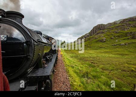 Der Jakobitenzug in den schottischen Highlands Stockfoto