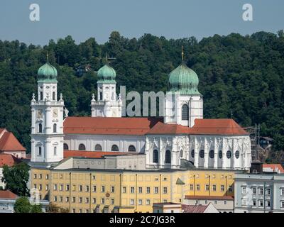 Blick auf Altstadt und Dom, Passau, Bayern, Deutschland Stockfoto