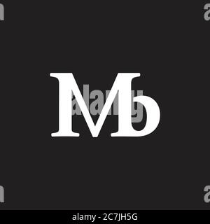 Letter mb einfach verlinkter Logo Vektor Stock Vektor