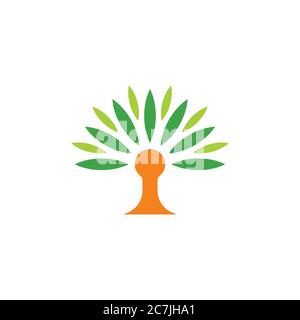 Einfache Datteln Baum abstrakt Logo Vektor Stock Vektor