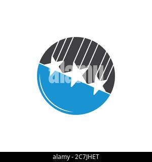 Fallende Sterne schnelle Bewegung geometrische Logo Vektor Stock Vektor