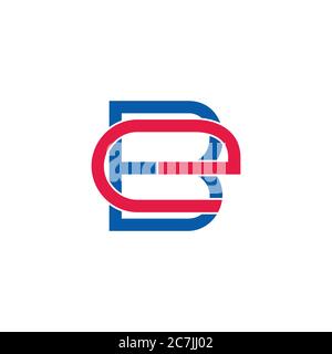 vektor des Buchstabens eb geometrisches Design passend für Markenlogo Stock Vektor
