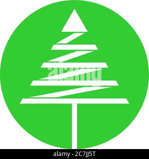 Negativer Raum Kiefer Band Kreis Design Vektor Stock Vektor