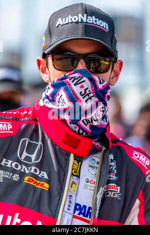 Newton, Iowa, USA. Juli 2020. ALEXANDER ROSSI (98) aus den Vereinigten Staaten qualifiziert sich für das Iowa INDYCAR 250 auf dem Iowa Speedway in Newton, Iowa. Quelle: Walter G Arce SR Grindstone Medi/ASP/ZUMA Wire/Alamy Live News Stockfoto