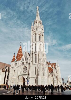 Matthias Kirche (Kirche der Himmelfahrt der Budaer Burg) in Budapest Stockfoto