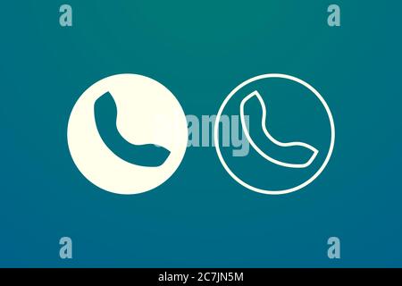 Mobiltelefon. Smartphone-Symbol. Symbol „Anruf“ Stock Vektor