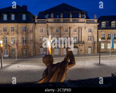 Markgravialoper Bayreuth, Abenddämmerung, UNESCO-Weltkulturerbe, Franken, Bayern, Deutschland Stockfoto