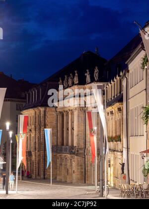 Markgravialoper Bayreuth, Abenddämmerung, UNESCO-Weltkulturerbe, Franken, Bayern, Deutschland Stockfoto