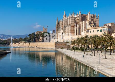 Kathedrale von Palma de Mallorca, Insel Mallorca, Stockfoto