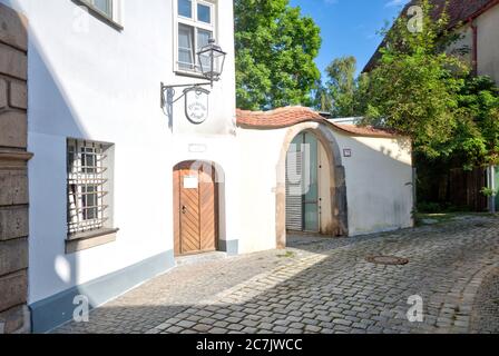 Hostel zu Hause, Haus Fassade, Obdachlosenunterkunft, Sozialeinrichtung, Stiftung, Ansbach, Franken, Bayern, Deutschland, Europa, Stockfoto