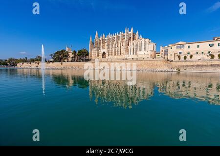 Kathedrale von Palma de Mallorca, Insel Mallorca, Stockfoto