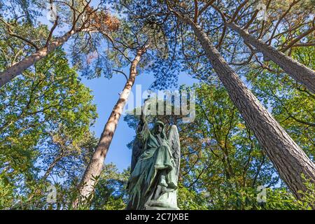 Engel Statue, Ohlsdorfer Friedhof, Hamburg, Stockfoto